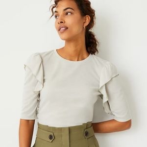 🌟HP🌟ANN TAYLOR  RUFFLE Sleeve Top